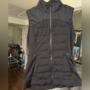 lululemon athletica Black Quilted Zip-Up Vest